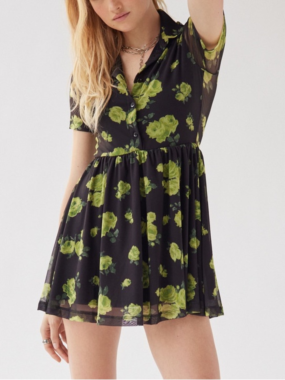 Urban Outfitters sheer back mini dress sz M